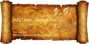 Véber István névjegykártya